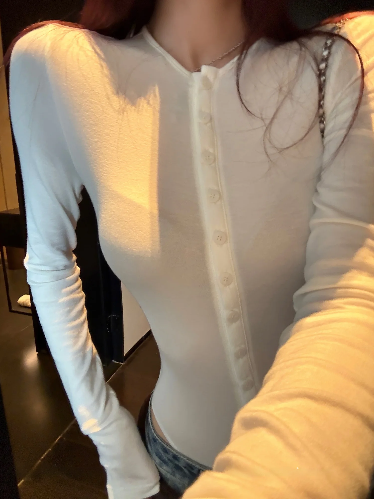 

SUONE Women's Wool Lyocell One-Piece Knitted Sweater Slim Fit Base Layer Top Casual Sle round Ne Long Sve Regular Length