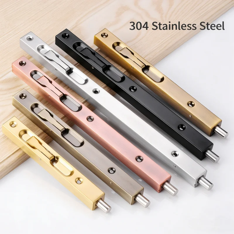 Heavy Duty Stainless Steel Concealed Flush Bolt, Invisible Vertical Door Bolt Lock for Fire Door, Security Door, Double Swing Do