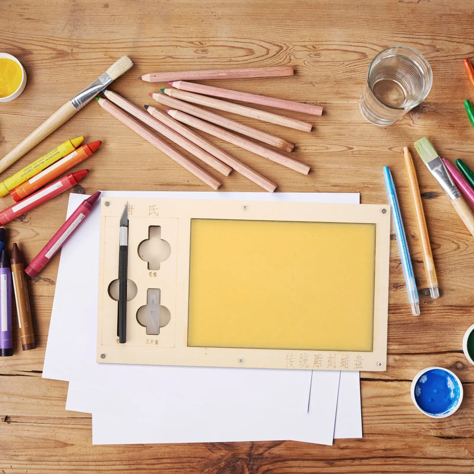 carving-wax-plate-wood-craft-cutting-board-paper-cutting-tray-for-precise-paper-carving-and-diy-art-tool-engraving-tool