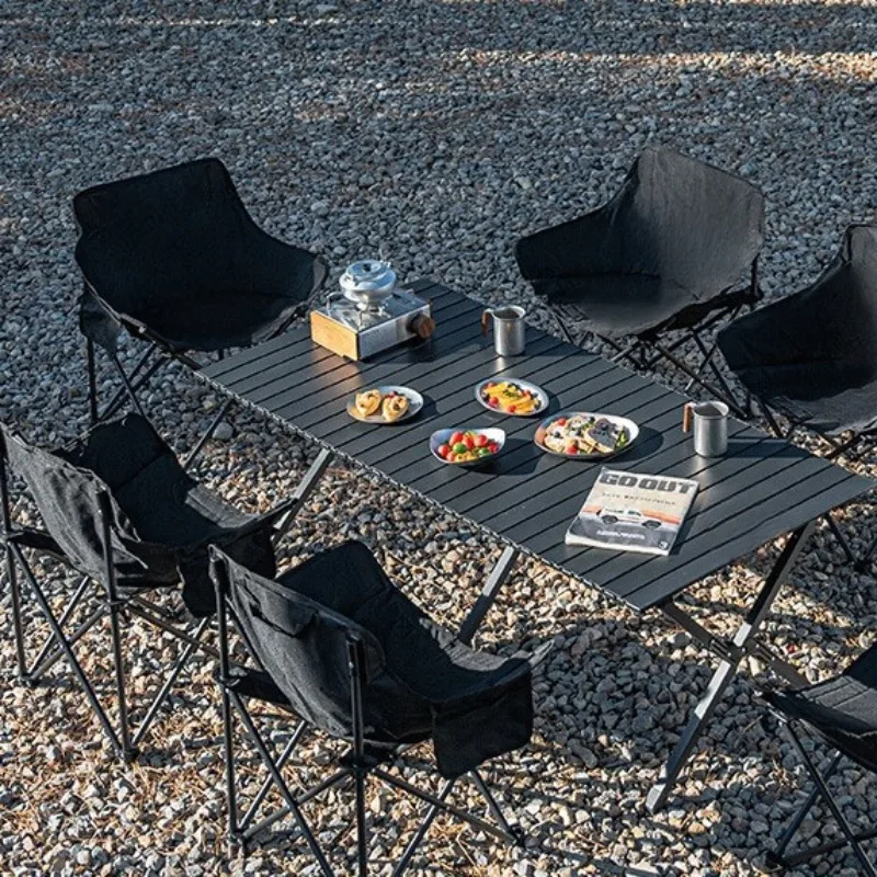 

Outdoor folding table and chair set Camping table and chair equipment supplies