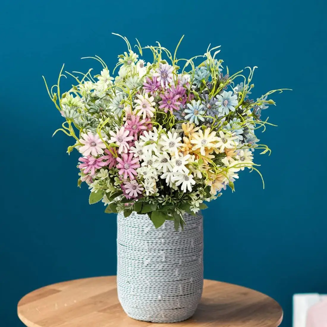 

1pc Artificial flower plant silk Daisy diy gift Christmas wreath Home Festival party Outdoor Garden Decor Wedding bridal bouquet
