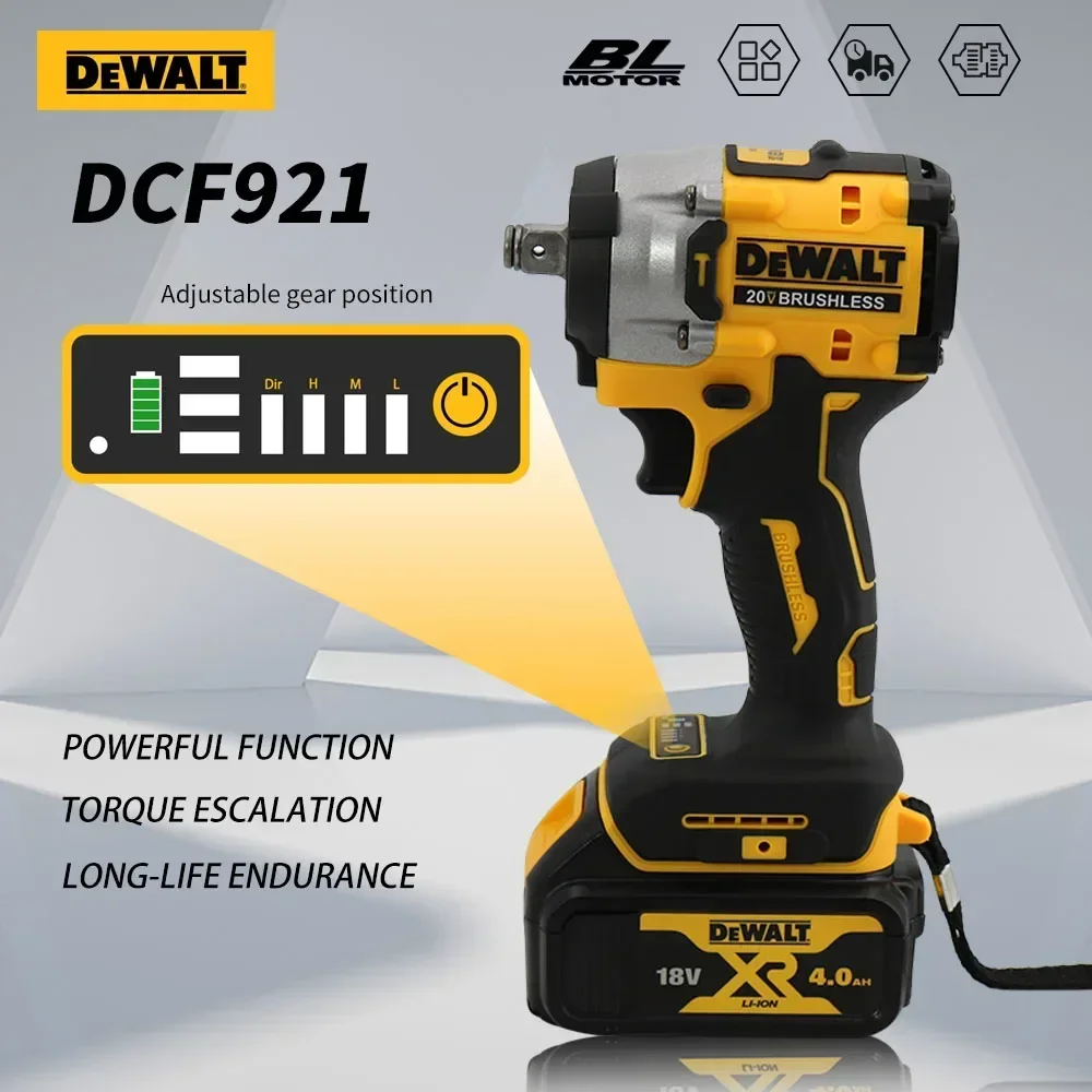 DEWALT DCF921 chiave a batteria atomica 20V MAX 1/2 in chiave a percussione a batteria chiave di ricarica a velocità variabile DCF921N con batteria