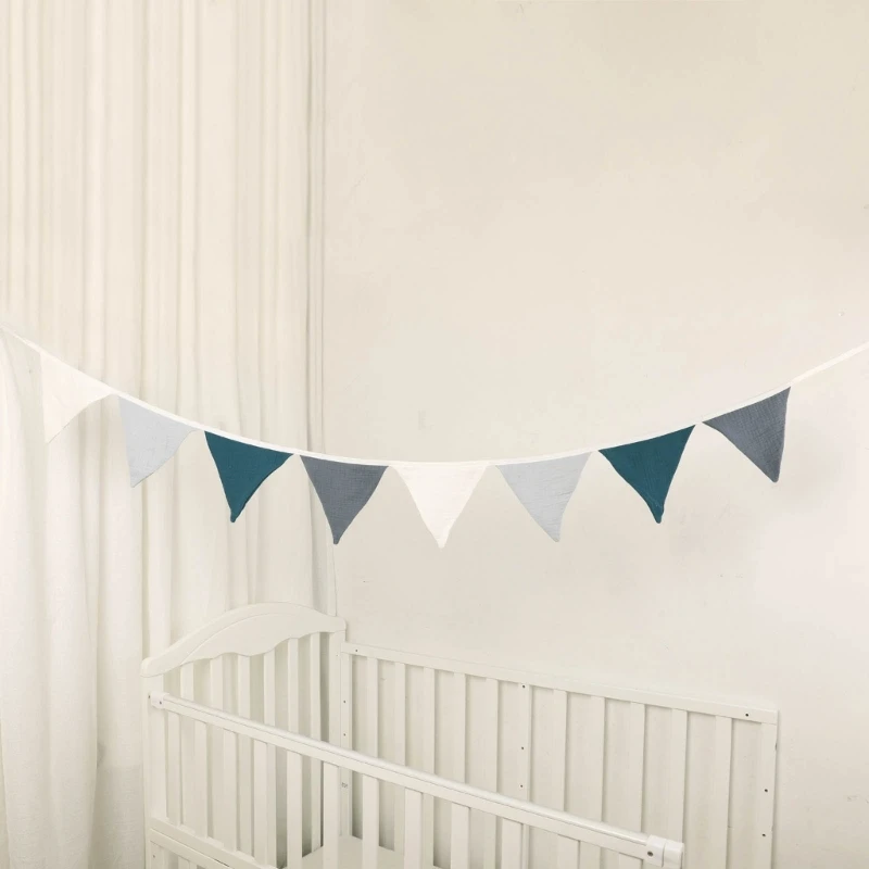 8pcs Soft & Comfortable Cotton Bunting Baby Photography Props for Baby Shower