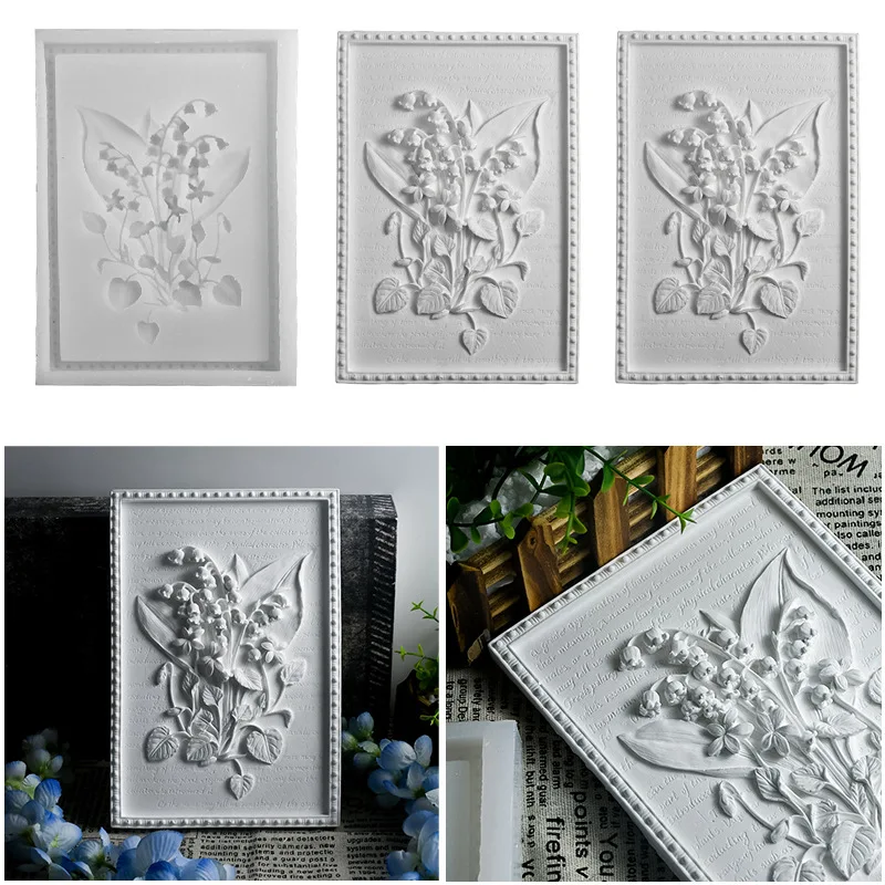 Silicone Mold Lily Plate Decorative Ornaments Flower Ornament Storage Tray Plaster Mold