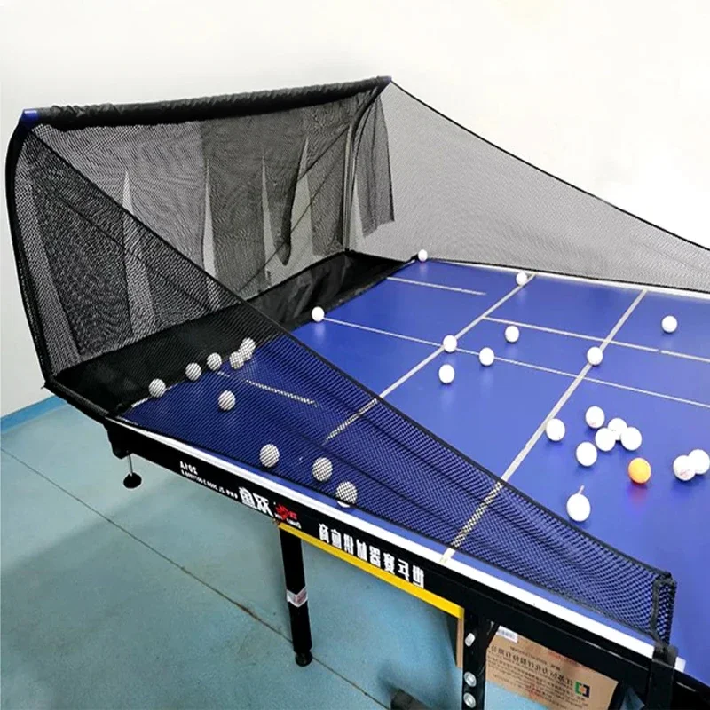 B-M Mobile Ball Catch Net Professional Multi-Ball Pingpong Practice Collection Net With Rack Ping Pang Playing Recycling Net