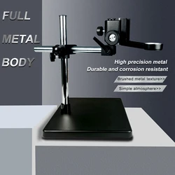 YIZHAN 전자 현미경 대형 베이스 세트, 360 ° 좌우 회전 초점 조정 리프팅 브래킷, 수리 작업대 50mm