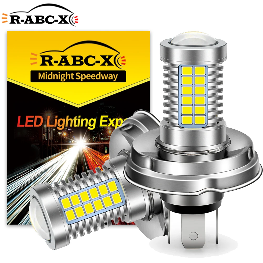 

P45T R2 Yellow 6V LED Bulb 3 Pin Base Headlight Lamp White for Vintage Car Classic Motorcycle Tractor Old European Vehicle 2Pcs