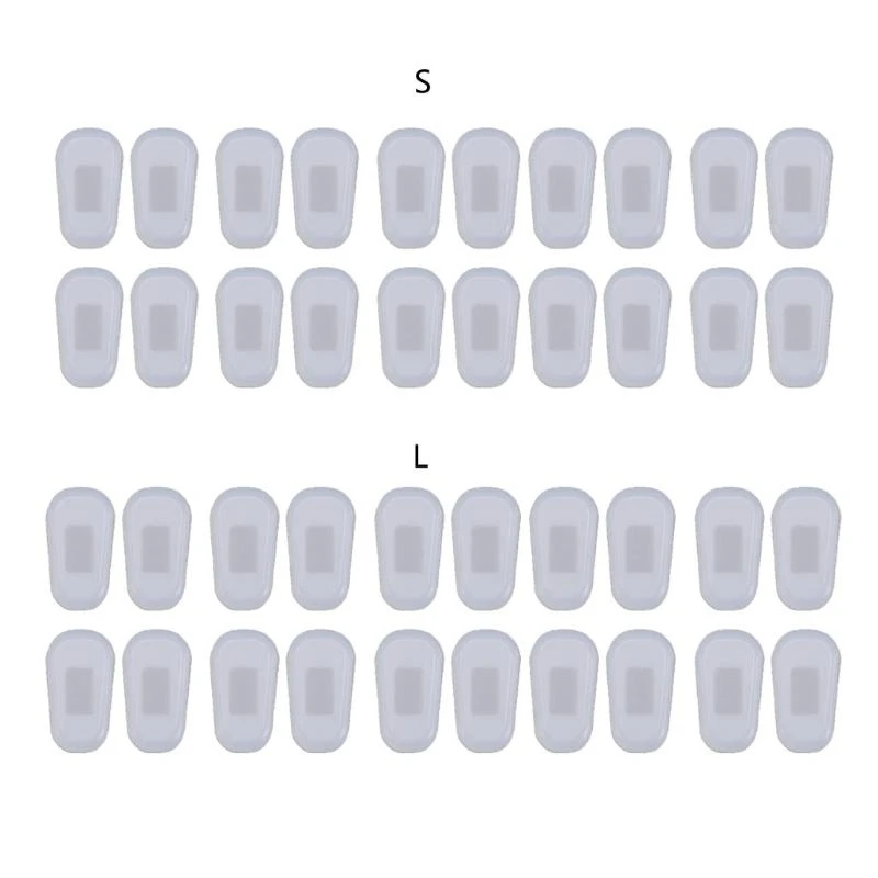 50LE 10pairs Unisex Silicone Nose Pad Adhesive Silicone Nose Pad Push-in Anti-slip