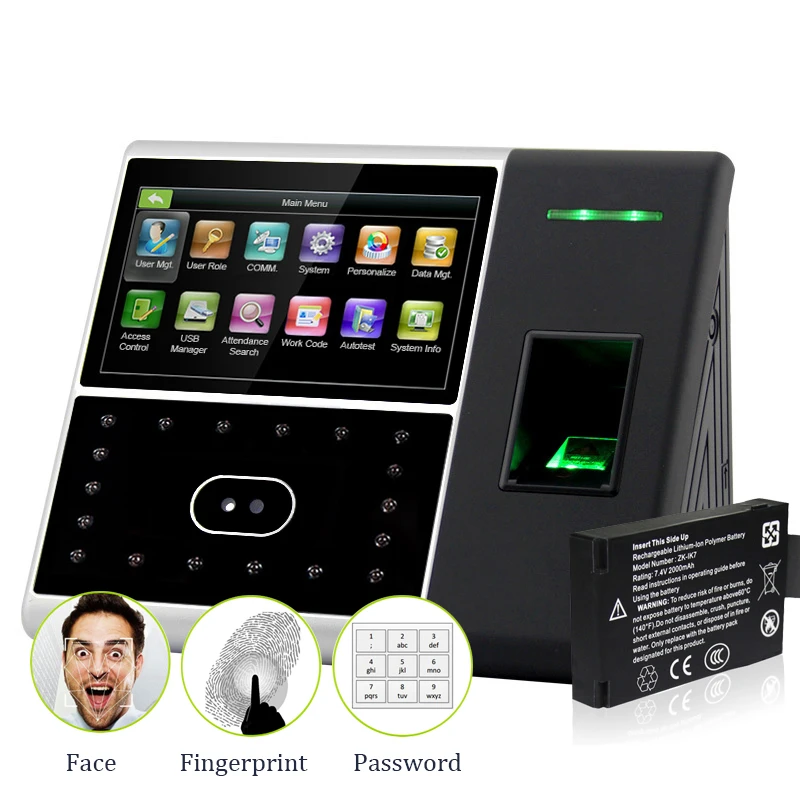 IFace302 Biometric Face Time Attendance System USB Fingerprint Reader Time Clock Employee Access Control Machine Electronic