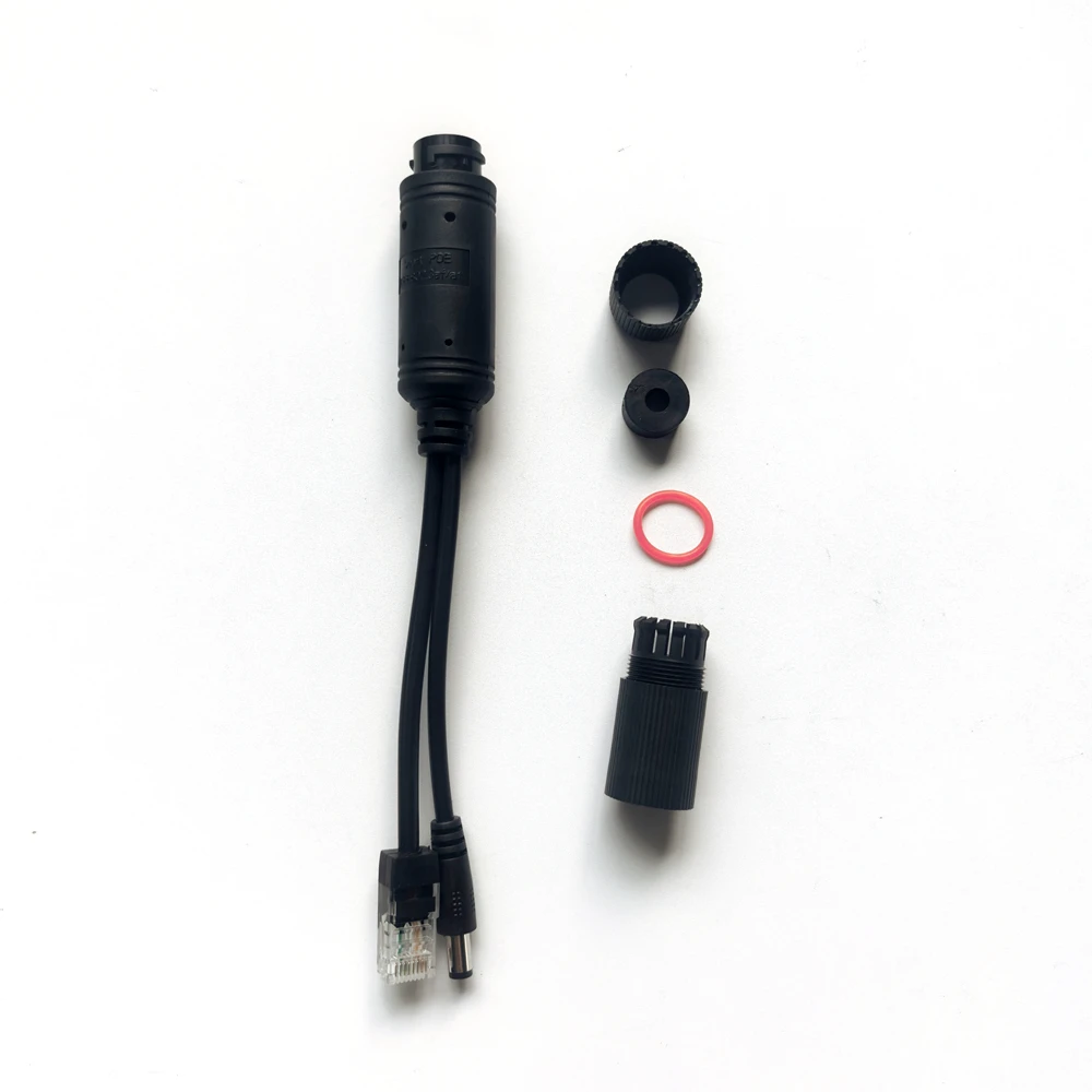 1/2/5 Pieces 48V to 12V Waterproof PoE Splitter POE Adapter Cable Power supply module DC 5.5*2.1mm Connector for IP Camera