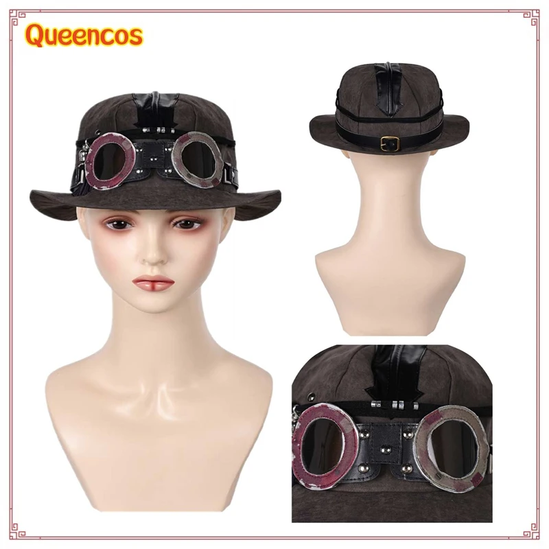 

Hats Kids Arcane Isha Cosplay Carnival Accessories Children Punk Cape Game LOL Disguise Girls Headwear Halloween Outfits Prop