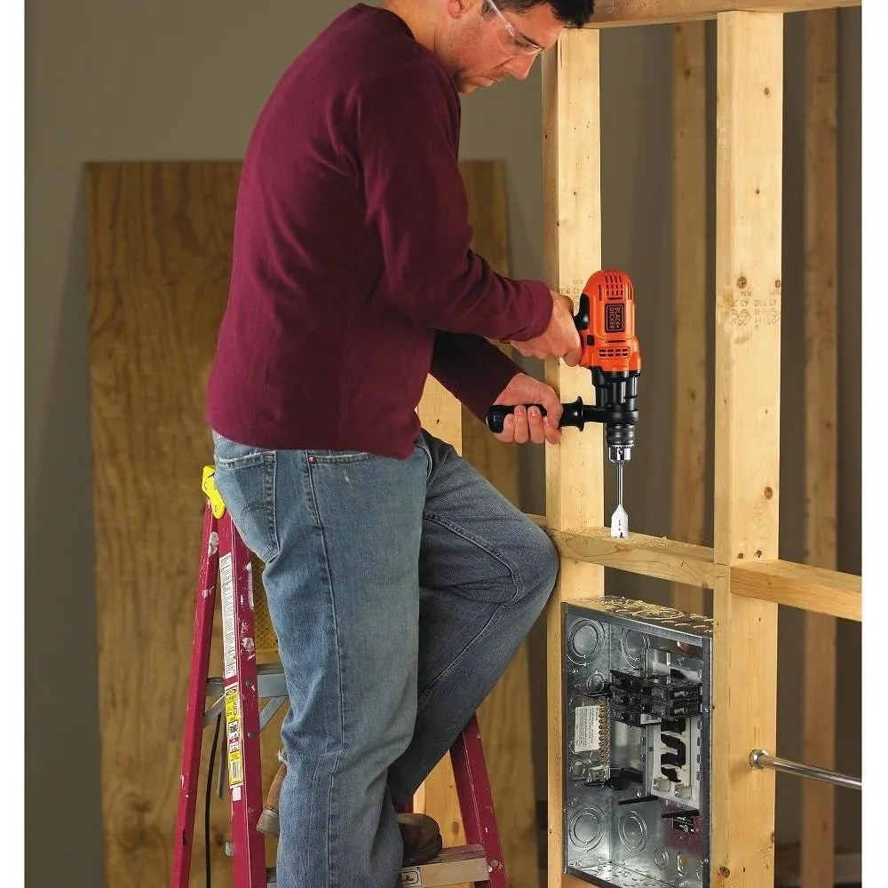 Kit trapano elettrico e avvitatore da 7 A 1/2 pollice con design arancione