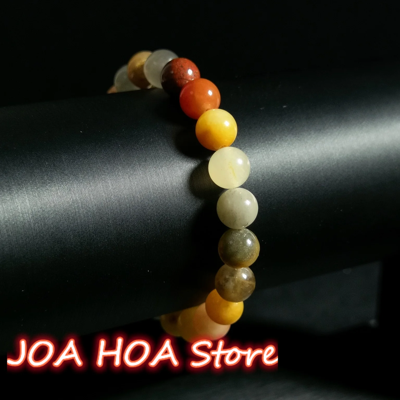 Explosive Style Golden Silk Jade Color Handring String Bracelet Selected Round Beads Bangle Fine Jewelry