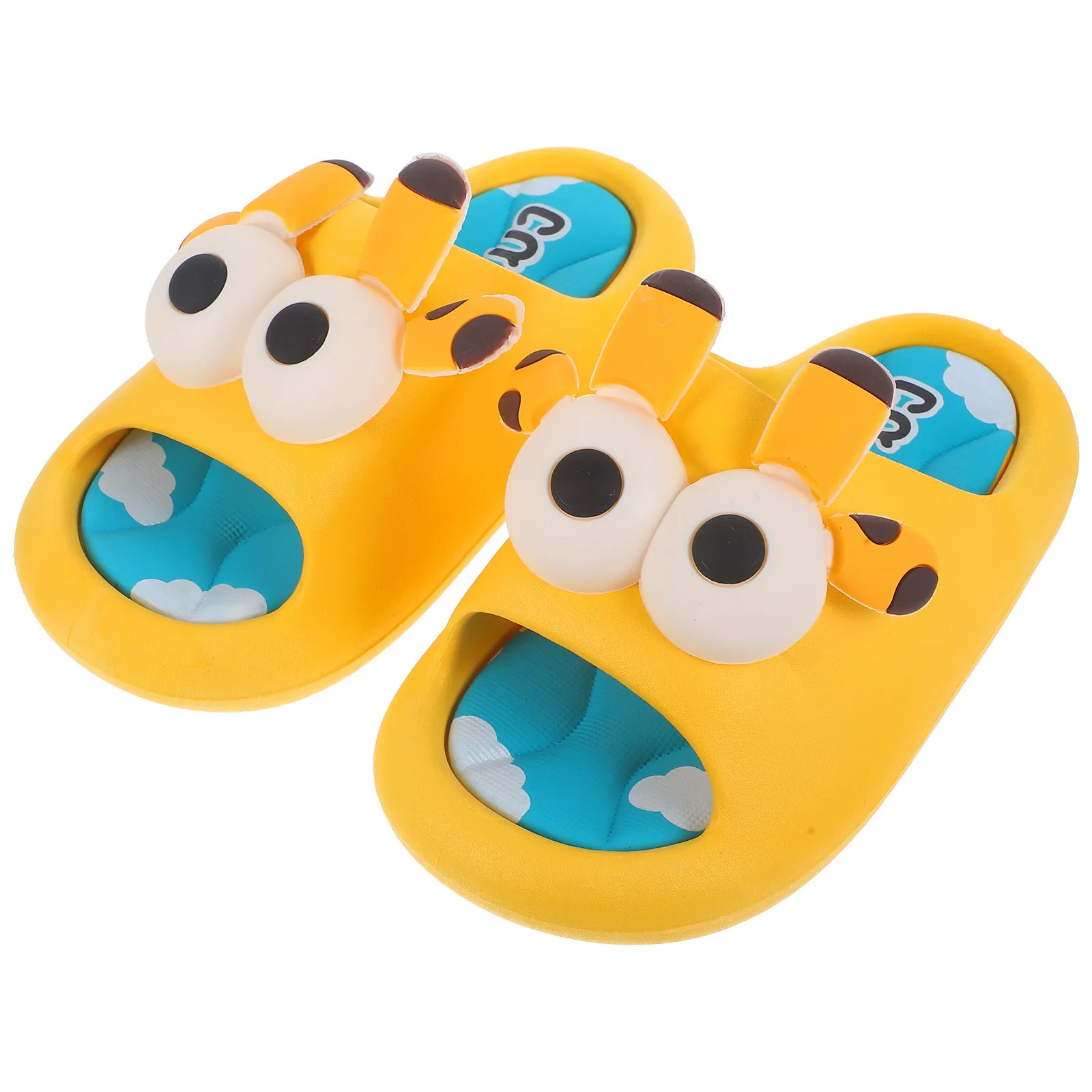 

1 пара детских тапочек, нескользящая мягкая подошва, милый мультяшный дизайн для детей, летние пляжные душевые домашние шлепанцы, детские тапочки