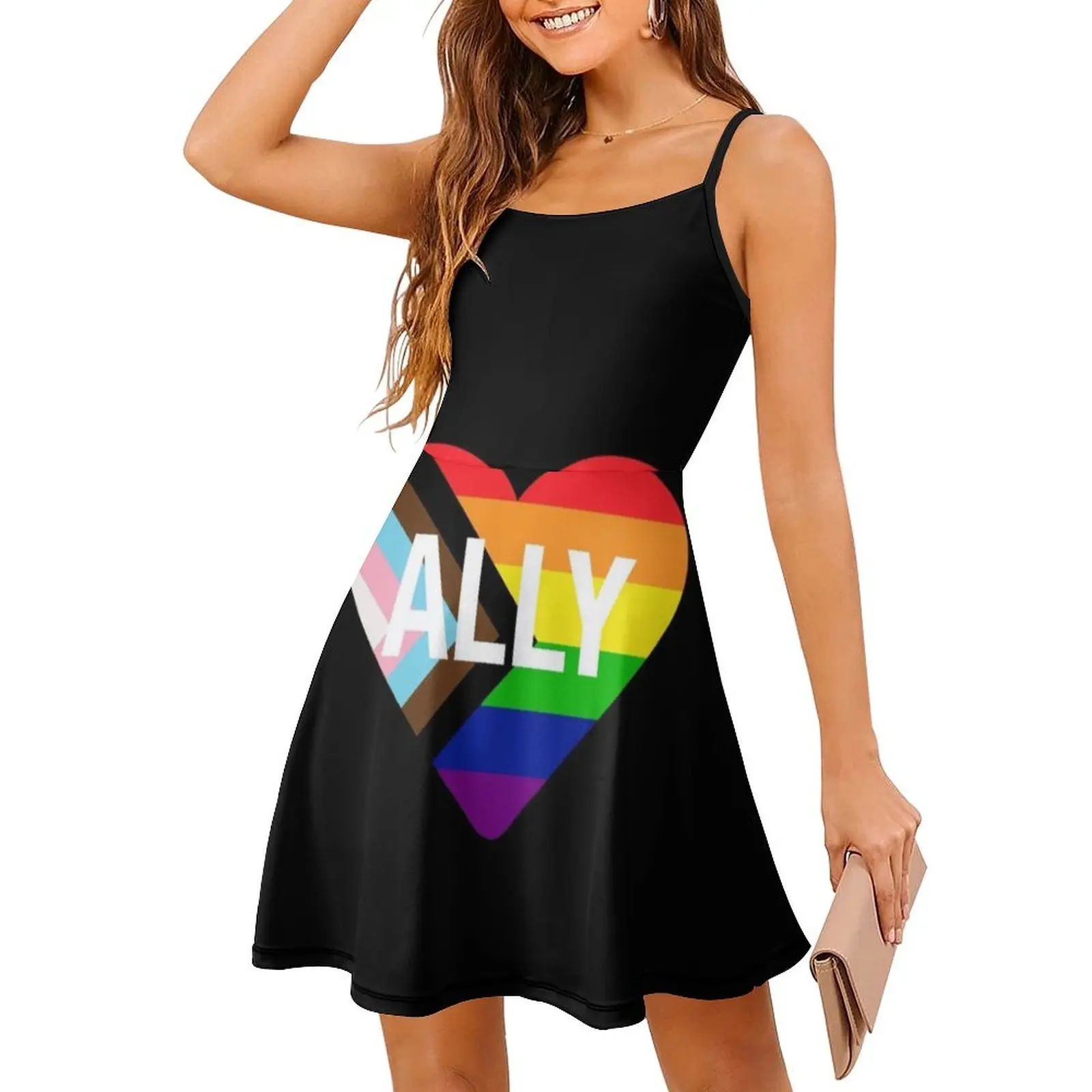 التقدم فخر العلم القلب حليف بوهو شيك فستان أنيق موضة شاطئ حفل زفاف ثوب فخر Lgbt Lgbtq التقدم مثلي الجنس قوس قزح #3