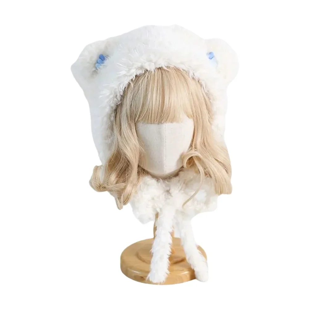 

Милая и очаровательная меховая шапка с медвежонком в стиле Лолиты. С милыми медвежьими ушками и защитным чехлом для ушей.