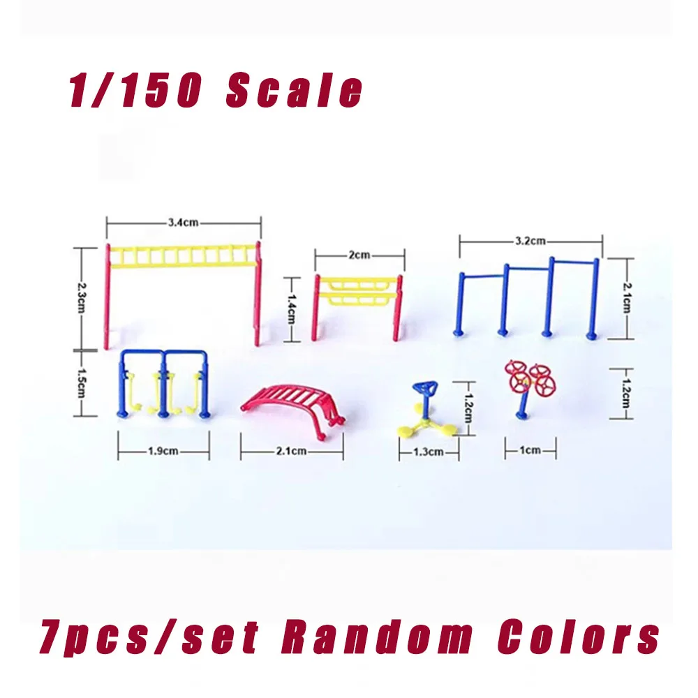1:75 1:150 symulacja miniaturowy sprzęt fitness Model plastik ABS Outdoor Sports dekoracja sceny budynków architektonicznych 1 zestaw