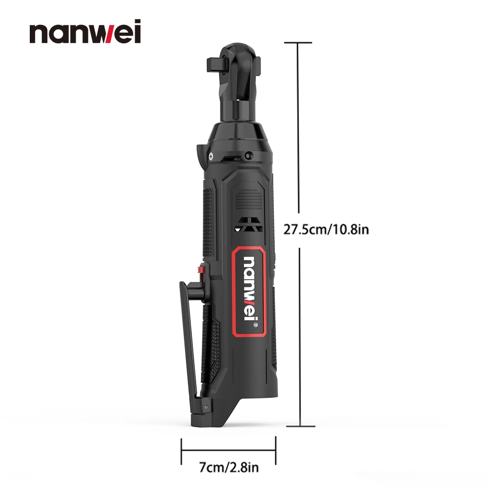 Nanwei Mini Ratchet Wrench Truss 45NM Electric Wrench Angle 12V Fast Right Angle Charging Line Frame Driver Set