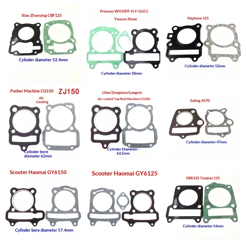 Motorrad Zylinderkopf Dichtung Set Moped Roller für YBR 125 GY6 GCC 125 150 CG 125 CG150 AN125 GS125 CH125 CBT 125 CA250 XV250
