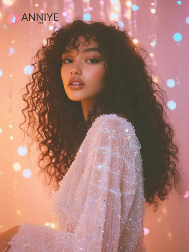 

Water Wave Human Hair Wigs With Bangs Full Machine Made Wig Cheap Brazilian Hair Wigs Short Bob Wigs 180 Density Wigs Long Wigs