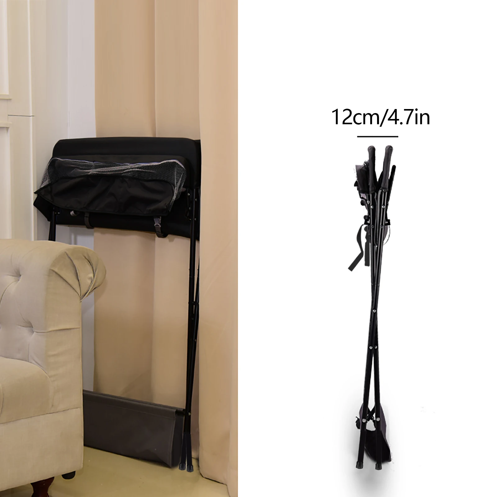 Klappbarer Wickelt isch, Wickelt isch mit 3 Fächern, Wickel unterlage für Babys bis zu 12 Monaten (schwarz)