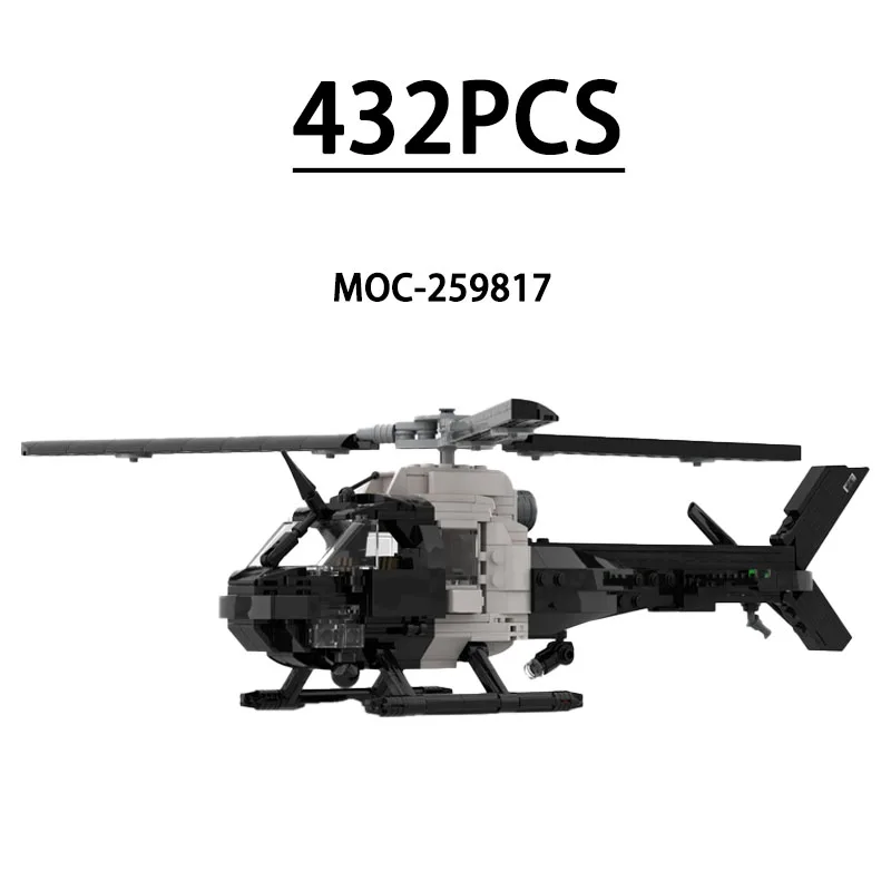 

MOC-259817 Модель самолета и вертолета из строительных блоков, 432 детали, детская развивающая игрушка в подарок на день рождения, Рождество и Новый год
