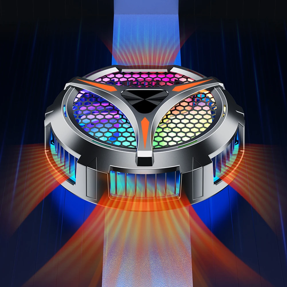 

Магнитный вентилятор-охладитель для телефона с дисплеем температуры, универсальный охладитель для планшетов с RGB-подсветкой для iPad и iPhone