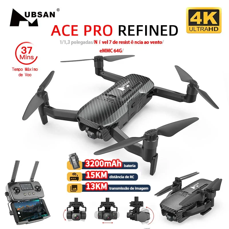 Квадрокоптер Hubsan ACE PRO с HD-камерой 4K, 15 км, Wi-Fi