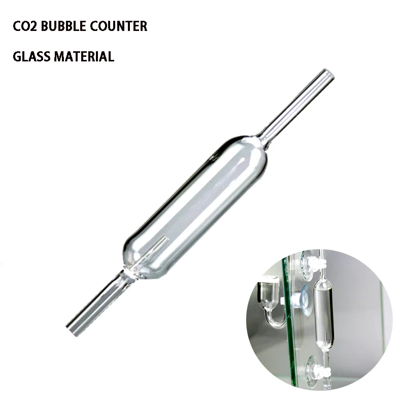 Aquarium CO2 Bubble Counter Fish Tank CO2 Regulator Diffusion Systems Measuring Devices Glass CO2 Diffuser Accessories