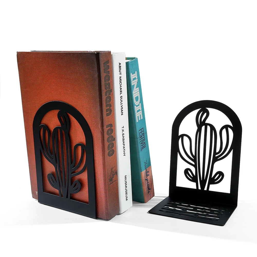 Imagem -03 - Cactos Heavy Duty Metal Bookends Book Rack Estante para os Amantes Escritório e Desktop Home Suprimentos