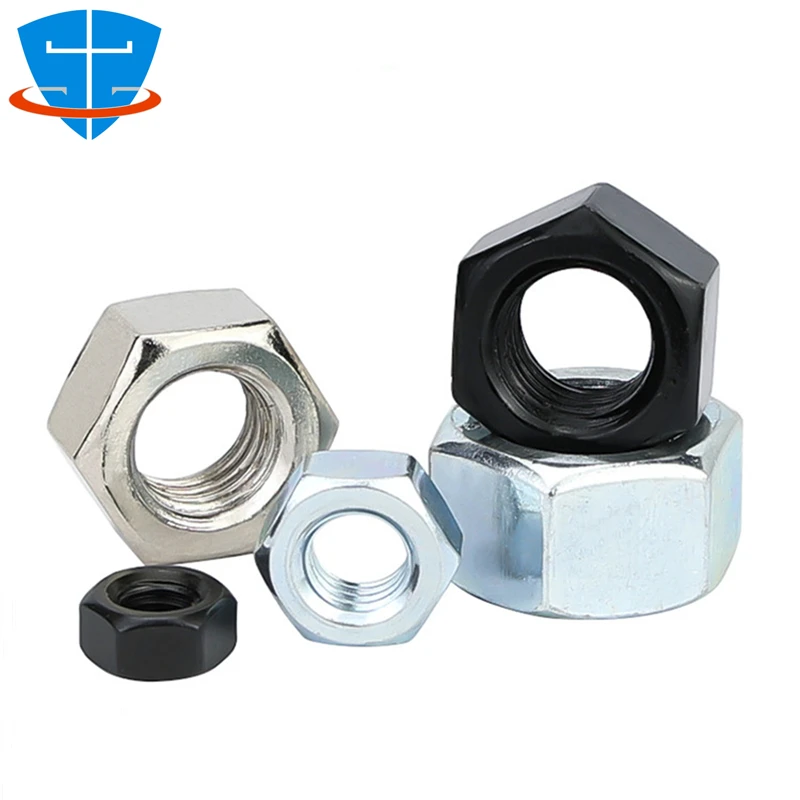 DIN934 High Strength Hexagon Nut M2 M3 M4 M5 M6 M8 M10 M12 M14 M16 M20 M24 M27 M30-M60 Black 12.9 Carbon Steel Metric Hex Nuts