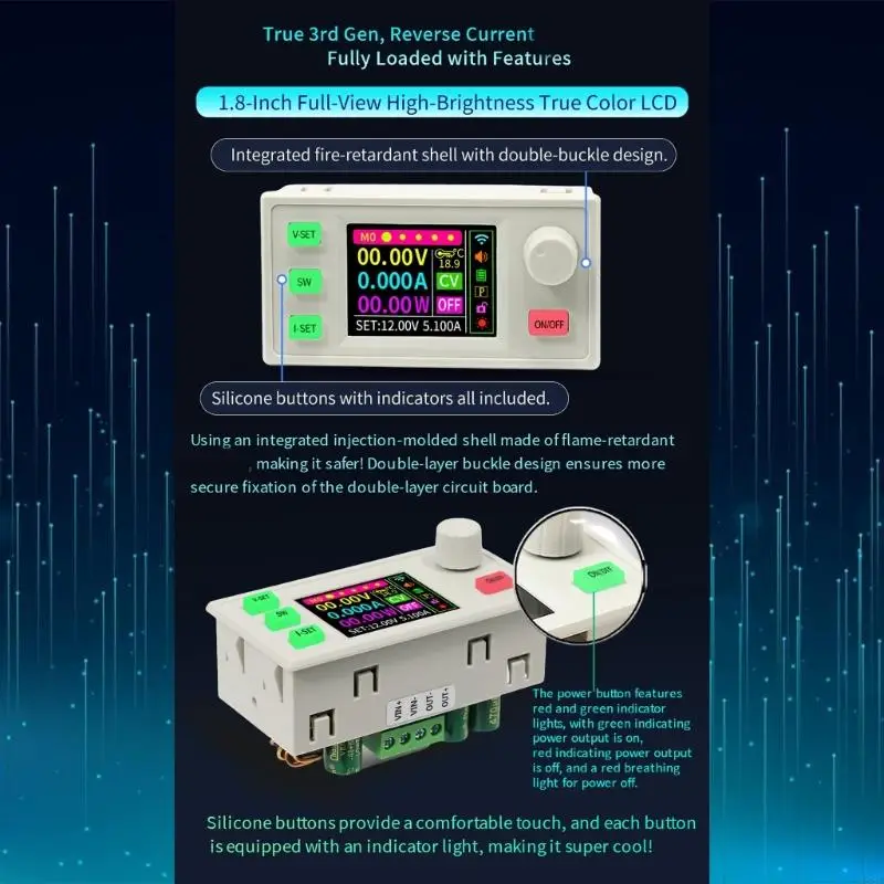 

H58C Adjustable Converters 120W 6 36V Voltages Regulator With LCD Display
