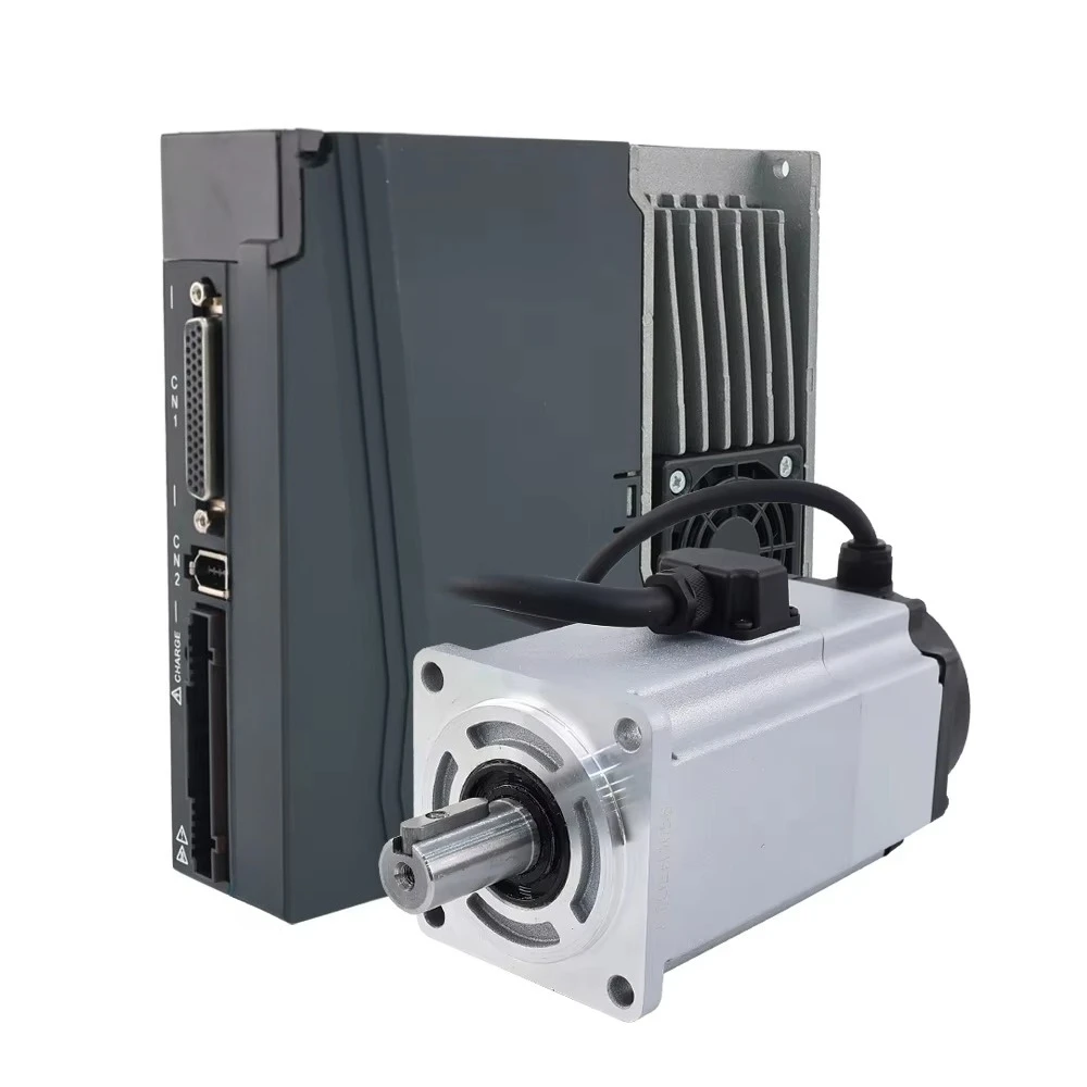 High Performance Servo Motor and Drive 220V 1.3N.m 2.5A 3000rpm With Brakes CNC Controller 60 Ac Servo Motor 400w