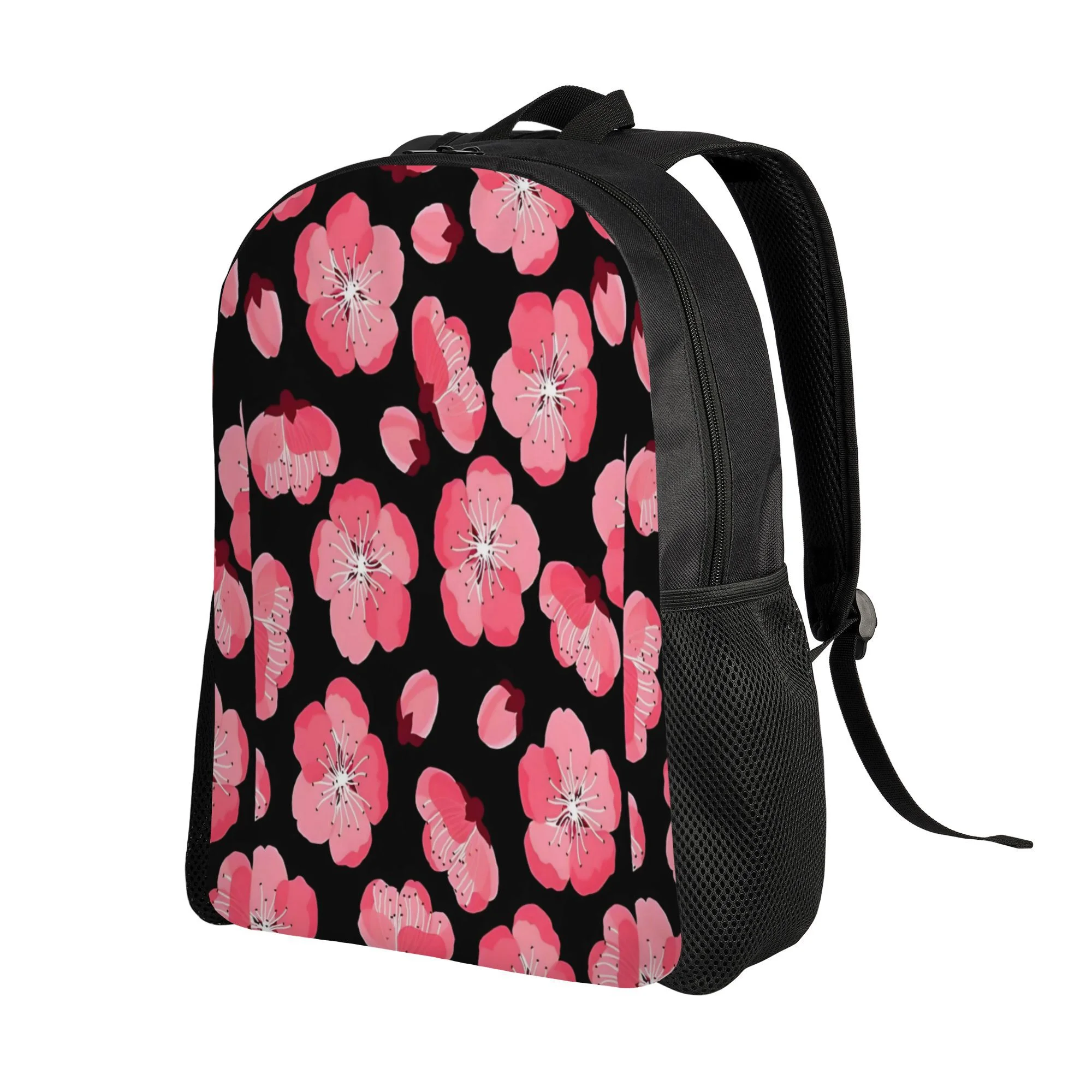

1 Japanese cherry blossom seamless design backpack with artistic flower design, providing ample space for easy travel