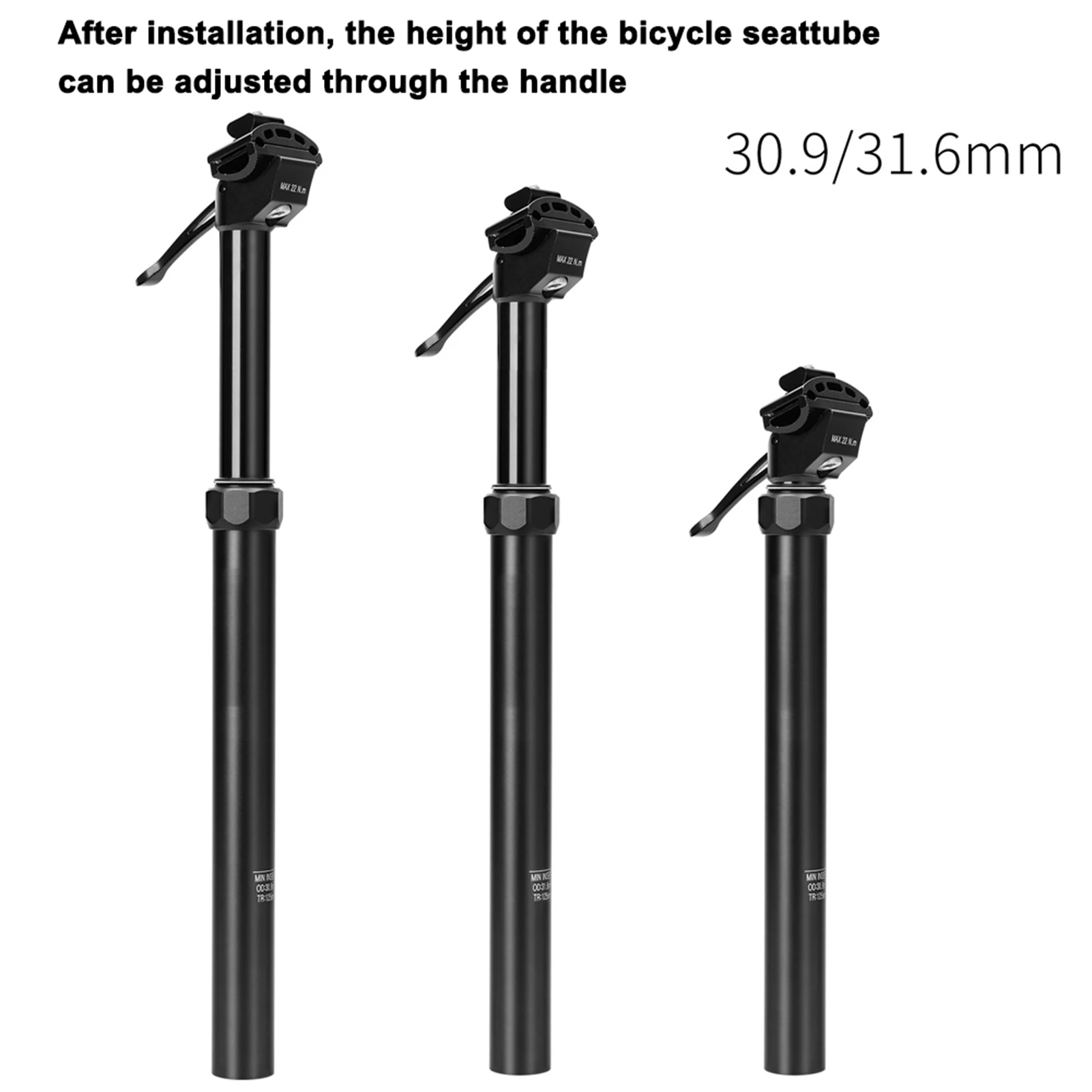 

Telescopic Bicycle Seatpost 30.9/31.6mm Adjustable Height Bike SeatTube Aluminum Alloy Hydraulic Bicycle Seatpost Cycle Accessor