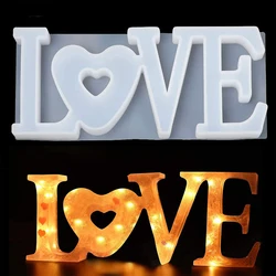 LOVE Silicone Mold English Letter Epoxy Resin Casting Mould For Jewelry Making DIY Valentine's Day Party Home Decoration