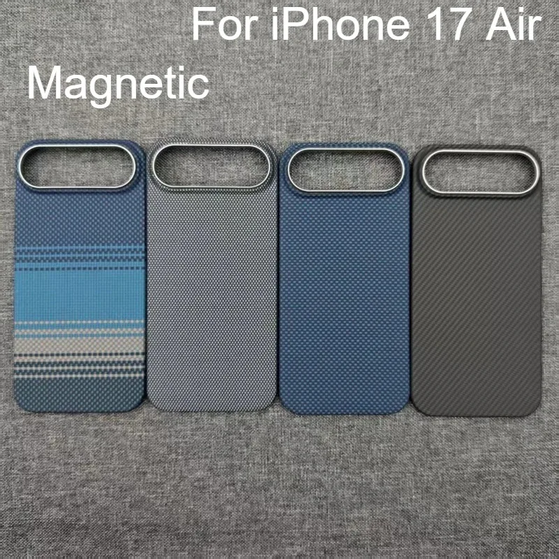 

For iPhone 17 Air Aramid Fiber Magnetic Case Ultra Thin Lightweight Bare Feel Carbon Texture Protective Phone Cover