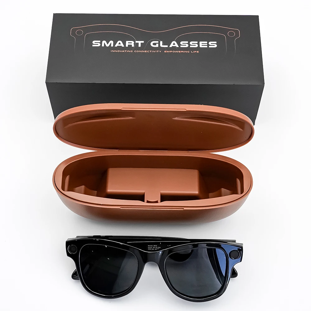 

New GS5 Max Smart Glasses with Charging Case 8MP AI Translation Wi-Fi Transfer Sunglasses AI Smart Glasses
