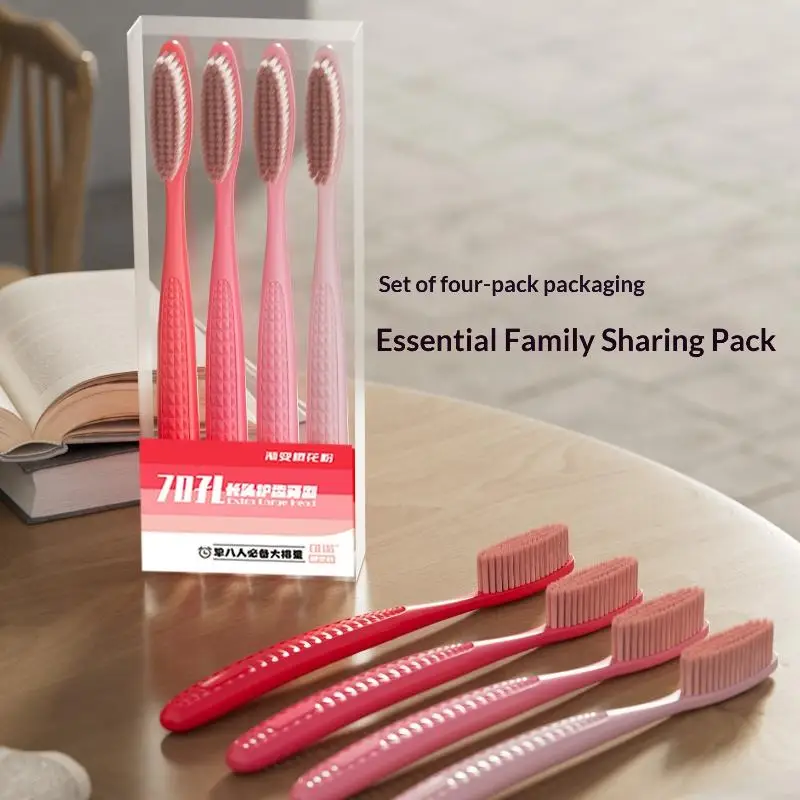 4 PCS Adult Toothbrush Head Extended Widened Advanced Soft Bristle Daily Oral Cleaning Tools