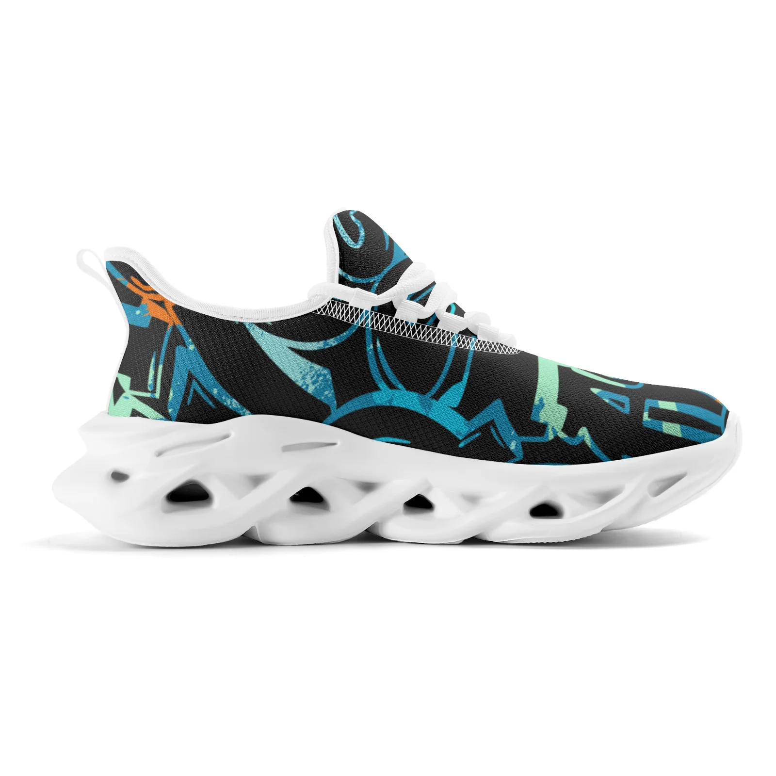 Обувь на заказ с геометрическим узором, повседневные кроссовки для мужчин и женщин, легкие кроссовки для подростков, обувь EUR36-48