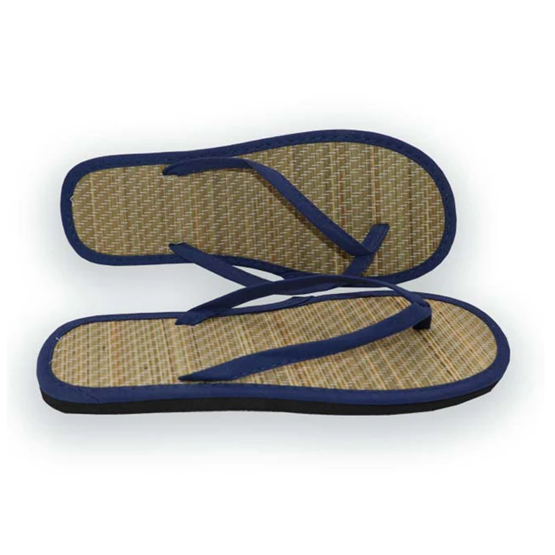 Women Flat Flip-flops Slippers Comfortable Non-slip Sandals Bamboo Rattan Flip Flop Home Bathroom Fashion Slippers Zapatos