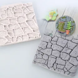 10x10cm Retro Pastoral Pebble Wall Silicone Mold Designer DIY Brick Concrete Molds Moule Silicone 3d Wall Panel Stampi