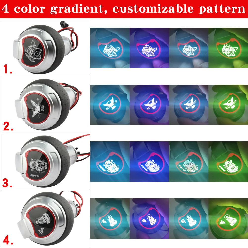 

Custom LOGO Car led Crystal Handles Gear Shift Knob Lever Stick Head For Audi VW Nissan infiniti Toyota Ford Chevrolet Honda