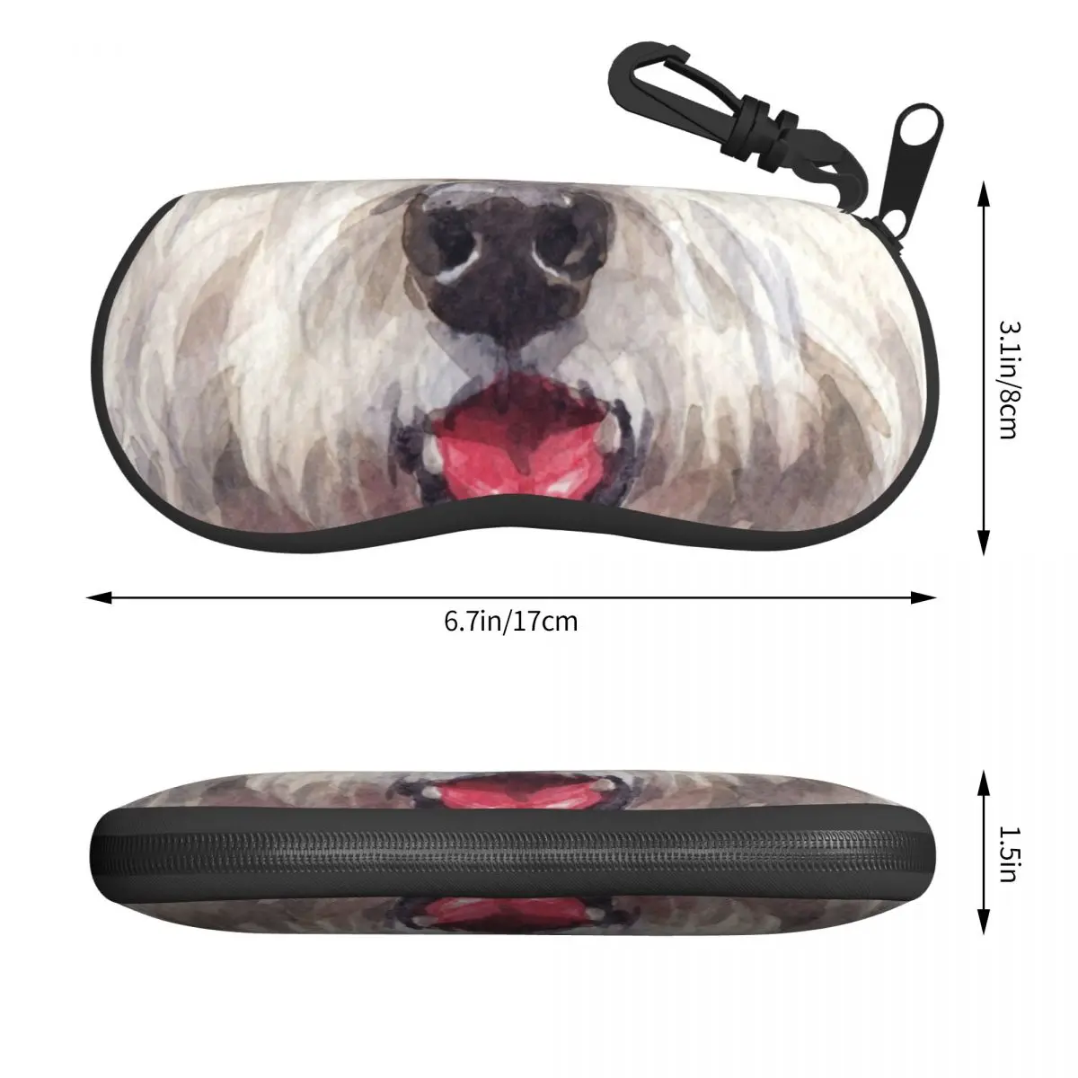 Cute West Highland White Terrier Dog Shell Eyeglasses Protector Cases Cute Sunglass Case Puppy Westie Glasses Pouch