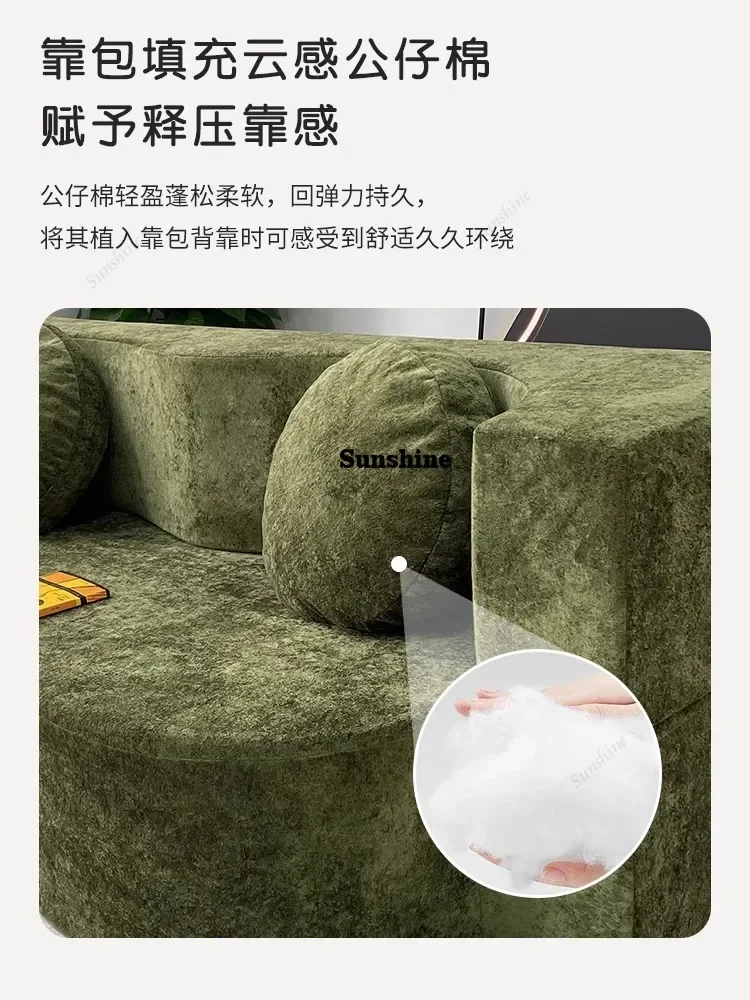 YHigh-end Light Luxury Sofa Pure Sponge Compression Sofa Single Multifunctional Foldable Special-shaped Sofa Bed