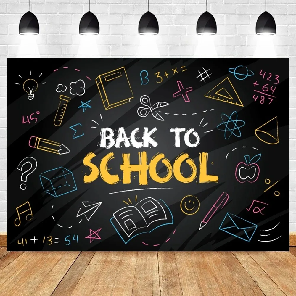 Black Blackboard Penci Back to School Custom Backdrop Photography Children Gift Graduation Background For Photo Studio Photocall