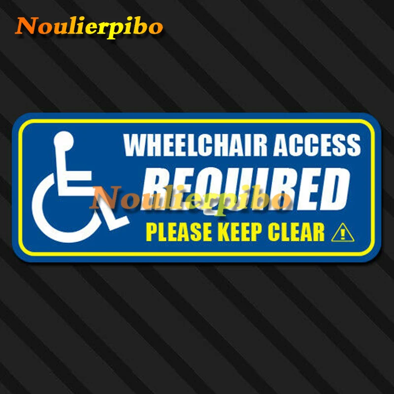 Disabled Wheelchair Access Stickers Disabled Window Parking  Stickers Reflective Die Cut PVC Vinyl Decals Car Decor