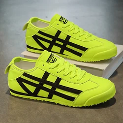 Fashion Couple Canvas Shoes Classic Design Green Leather Casual Shoes For Men Trendy Low-cut Lightweight Original Men's Sneakers
