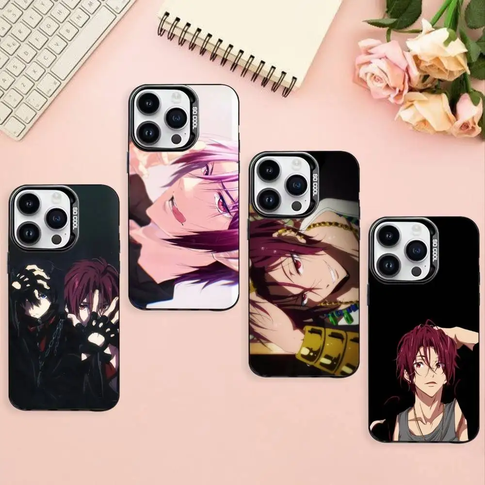 Custodia per telefono R-Rin Matsuoka per iPhone17,16,15,14,13,12, custodia per telefono colorata nera Pro Max