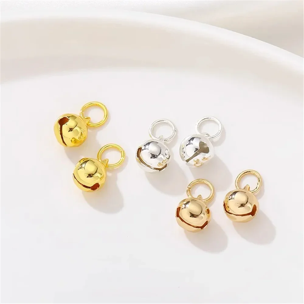 

14K Gold Wrapped Open Loop Bell Pendant Handmade DIY Bracelet Necklace Beaded Pendant Material Accessories L360